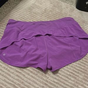 Purple lululemon shorts size 18 speed ups